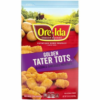 Ore-Ida Golden Tater Tots Seasoned Shredded Frozen Potatoes