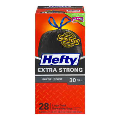 Hefty Extra Strong Multipurpose Trash Drawstring Bags