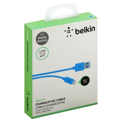 Belkin Cable, Charge/Sync, Micro USB, 4 Feet