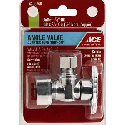 Ace Angle Valve, Quarter Turn Shut-Off