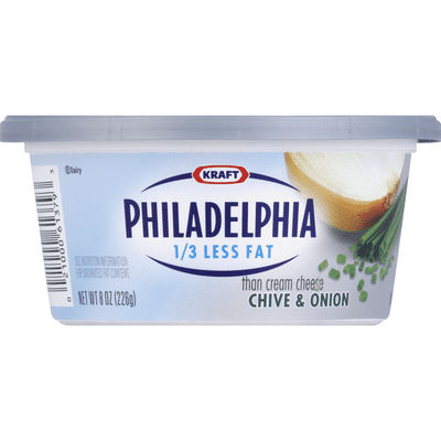 Philadelphia Cream Cheese, Chive & Onion, Reduced Fat
