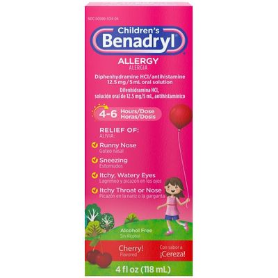 Children's Benadryl Children's Allergy Liquid, Cherry