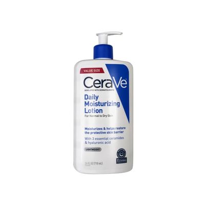cerave daily moisturizing lotion on face