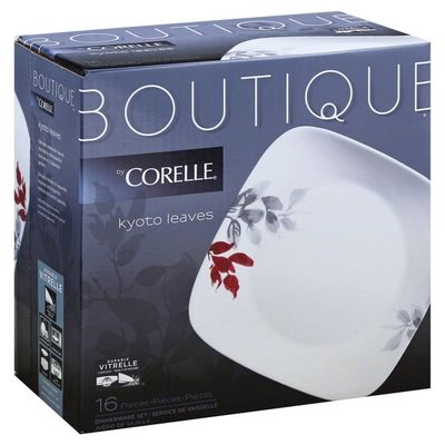 Corelle Dinnerware Set, Kyoto Leaves, 16 Piece