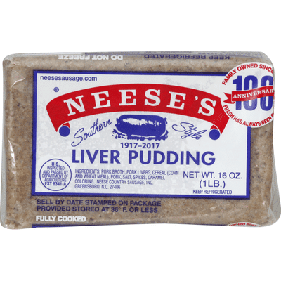 Neeses Liver Pudding Southern Style 16 Each Delivery Or Pickup Near Me Instacart