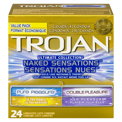 TROJAN™ NAKED SENSATIONS Ultra Ribbed Lubricated Condoms