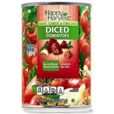 Happy Harvest Basil, Garlic & Oregano Diced Tomatoes