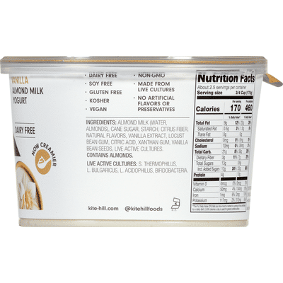 Kite Hill Almond Milk Yogurt, Dairy Free, Vanilla