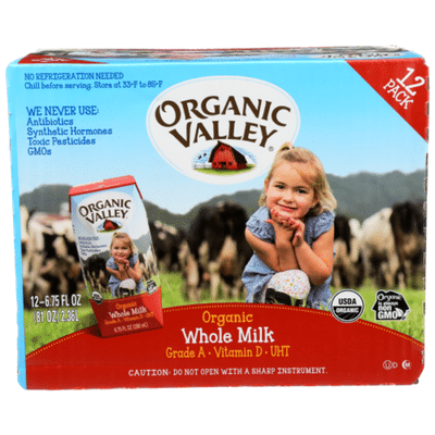 Organic Valley Single Serve Shelf Stable Organic Whole Milk