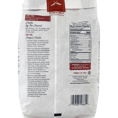 DeLallo Organic Whole Wheat Fusilli #27