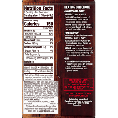 Pepperidge Farm® Texas Toast Frozen 5 Cheese Bread