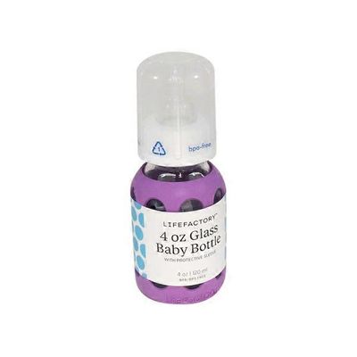 Lifefactory Mint BPA Free Glass Baby Nipple Bottle with Protective Silicone Sleeve & Stage