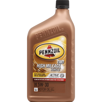 Pennzoil Motor Oil, High Mileage Vehicle, SAE 5W-30