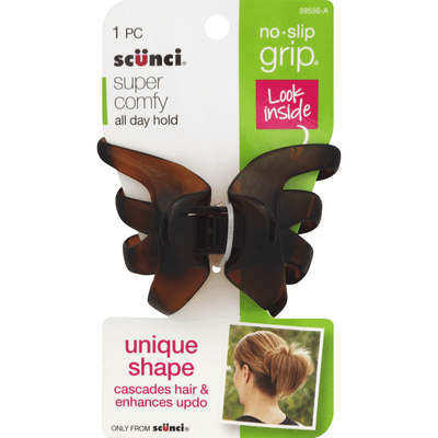 Scunci No Slip Grip Hair Clip Unique Shape