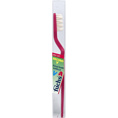 Fuchs Toothbrush, Natural Bristle, Soft, Adult
