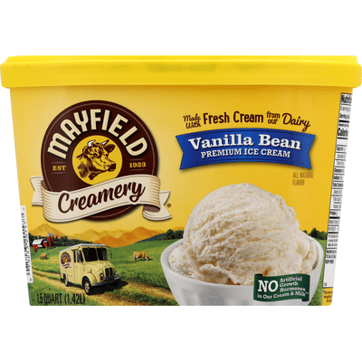 Mayfield Creamery Ice Cream Premium Vanilla Bean 1 5 Qt Instacart