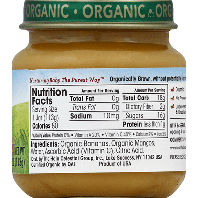 Earth's Best Stage 2 Banana Mango Organic Baby Food