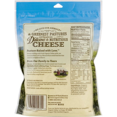 Organic Valley Organic Finely Shredded Mozzarella Cheese
