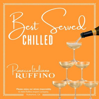 Ruffino Prosecco DOC Italian White Sparkling Wine Half Bottle