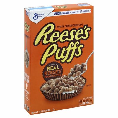 Reese's Puffs Breakfast Cereal, Chocolate Peanut Butter, with Whole Grain