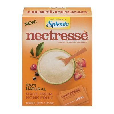 Nectresse Natural No Calorie Sweetener 100% Natural Made from Monk Fruit - 40 CT