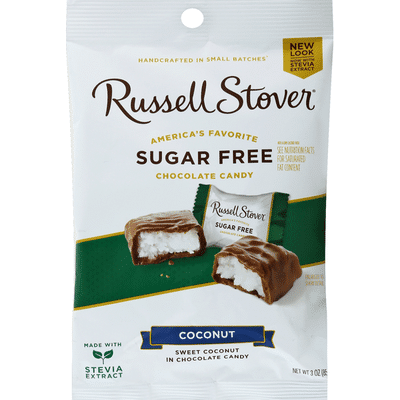 Russell Stover Chocolate Candy, Sugar Free, Coconut