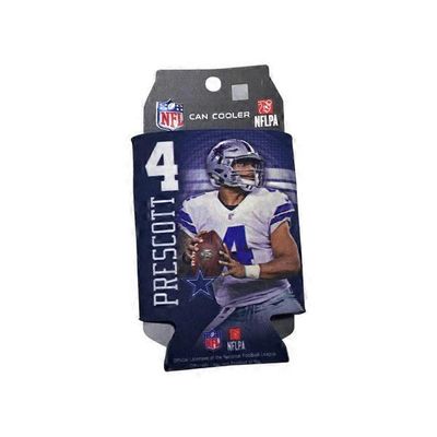 Wincraft Dallas Cowboys #4 Dak Prescott 2-Sided Neoprene 12 Ounce Can Cooler Koozie
