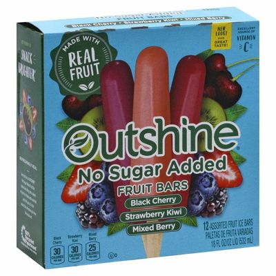 Outshine Fruit Bars, Black Cherry & Strawberry-Kiwi & Mixed Berry, No Sugar Added