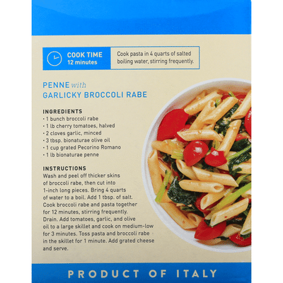 bionaturae Penne Rigate, Durum Semolina, 100% Organic