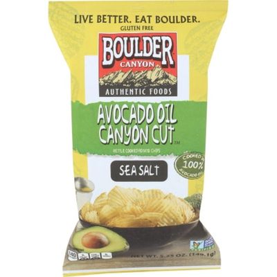 Boulder Canyon Potato Chips, Classic Sea Salt, Avocado Oil, Kettle Style