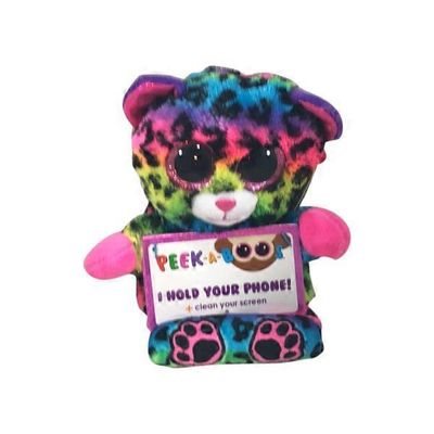 Ty Peek-A-Boos Lance Multicolor Leopard Plush Phone Holder