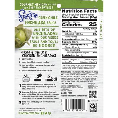 Frontera Green Chili Enchilada Cooking Sauce