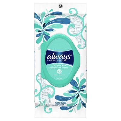 Always Feminine Wipes, Fresh & Clean, Soft Pack