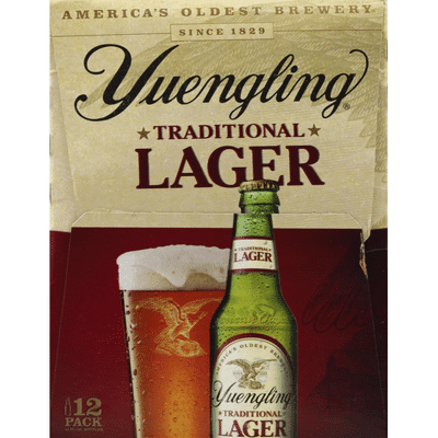 Yuengling Beer, Traditional, Lager, 12 Pack