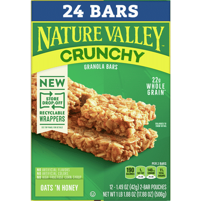 Nature Valley Granola Bars Crunchy Oats N Honey 24 Bars 17 Oz Instacart