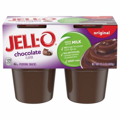 Jell-O Original Chocolate Ready-to-Eat Pudding Cups Snack