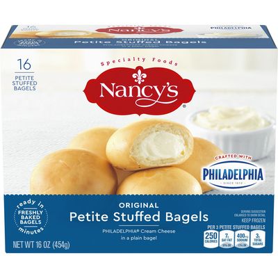 Nancy's Petite Stuffed Bagels with Original Philadelphia Cream Cheese Frozen Snacks