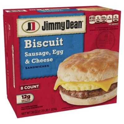 Jimmy Dean Frozen Sausage, Egg & Cheese Biscuit Breakfast Sandwich