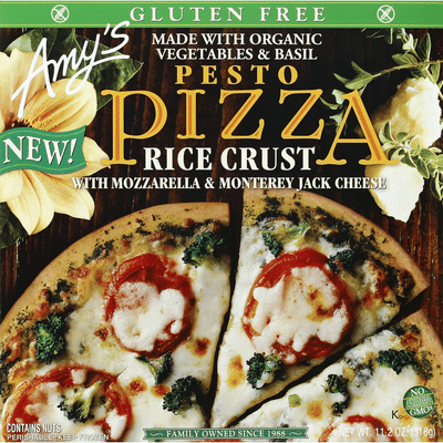 Amy's Kitchen Pizza, Rice Crust, Pesto (11.2 oz) - Instacart