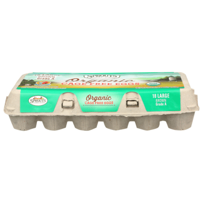 Sprouts Organic Large Cage Free Grade A Brown Eggs