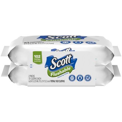 Scott Flushable Wipes