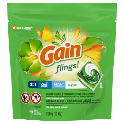 Gain Flings Liquid Laundry Detergent, Original Scent