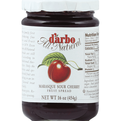 D'arbo Fruit Spread, Marasque Sour Cherry (16 Oz) - Instacart