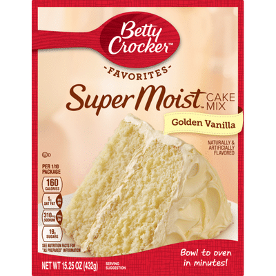 Betty Crocker Super Moist Golden Vanilla Cake Mix (15.25 oz) - Instacart