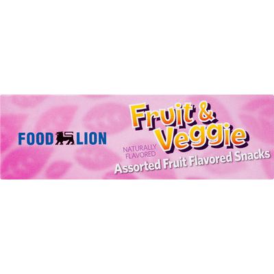 Food Lion Fruit Flavored Snacks, Fruit & Veggie, Assorted