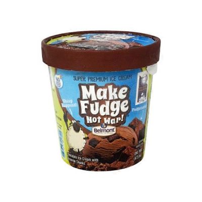 Belmont Make Fudge Not War Premium Ice Cream
