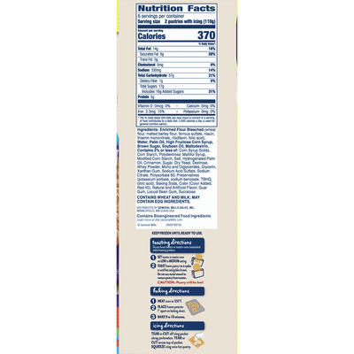 Pillsbury Toaster Strudel, Cinnamon Toast Crunch, Frozen Pastries, 12 Count