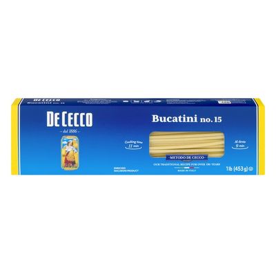 De Cecco Pasta, Bucatini No.15, Slow Dried