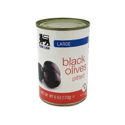 Food Lion Olives, Black, Large, Pitted