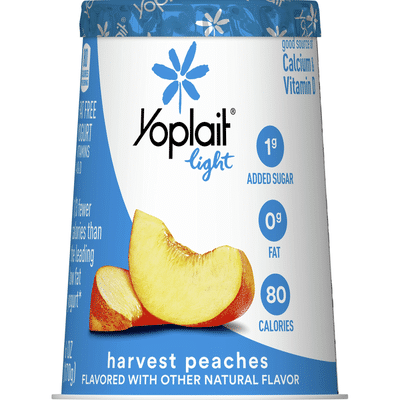 Yoplait Light Yogurt, Fat Free Yogurt, Harvest Peach